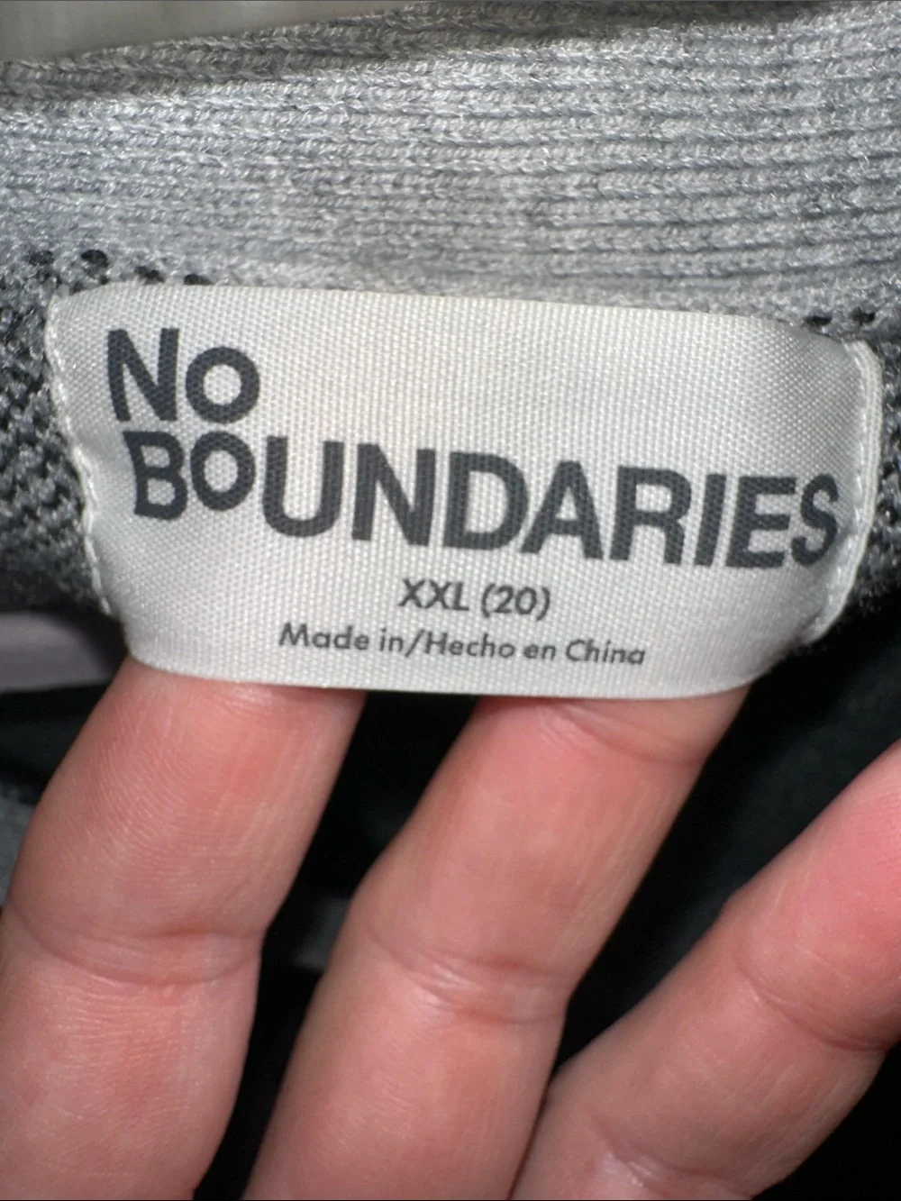 No Boundaries Light Gray Cat Face Button-Up Cardigan buttons xxl 20 new like